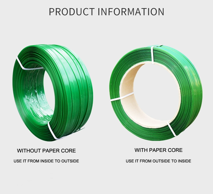 2021 Hot Selling Green Pet Strapping Band Embossed Polyester Strapping Band Packing Tape