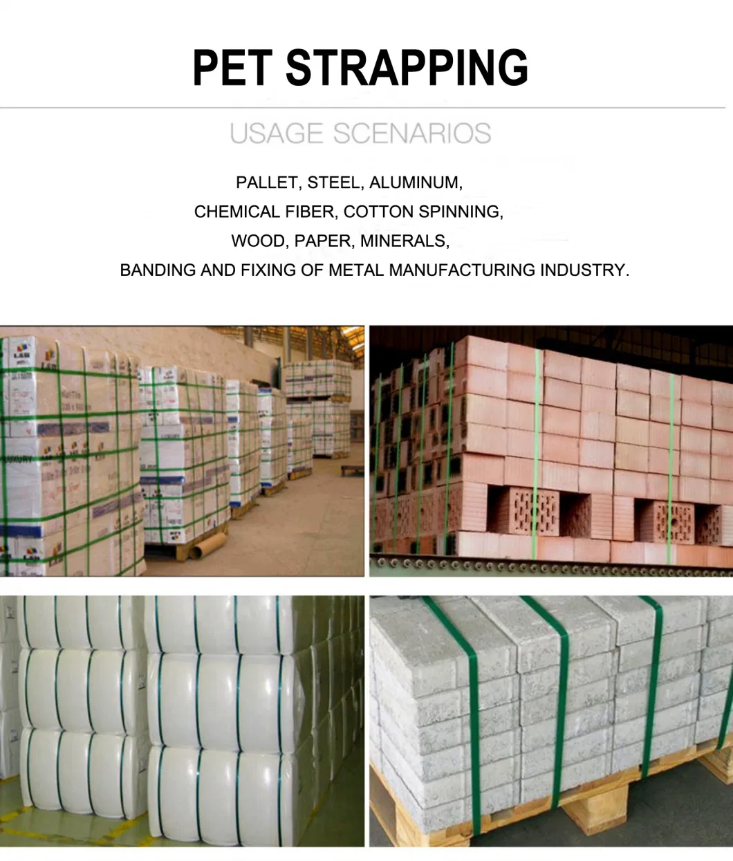 Hot Sale Green Polyester Plastic Steel Strapping Tape Packing Tape