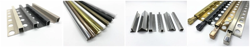 Outside Corner Protector Metal Strip with Holes Decorated Aluminum Tile Edging Trim Profile