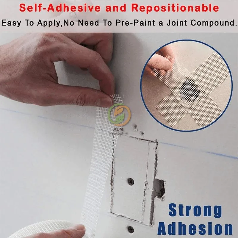 High Glue Drywall Cracks Self Adhesive Fiberglass Mesh Joint Tape