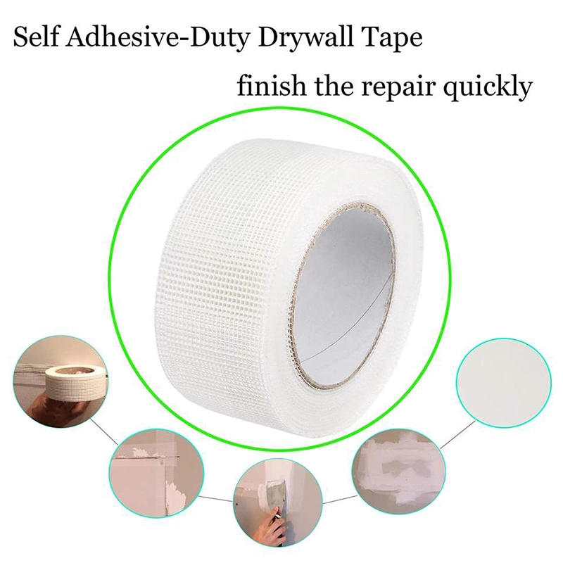 Fiber Reinforced Concrete Wall Plastering Drywall Joint Self Adhesive Fiberglass Mesh Crack Tape