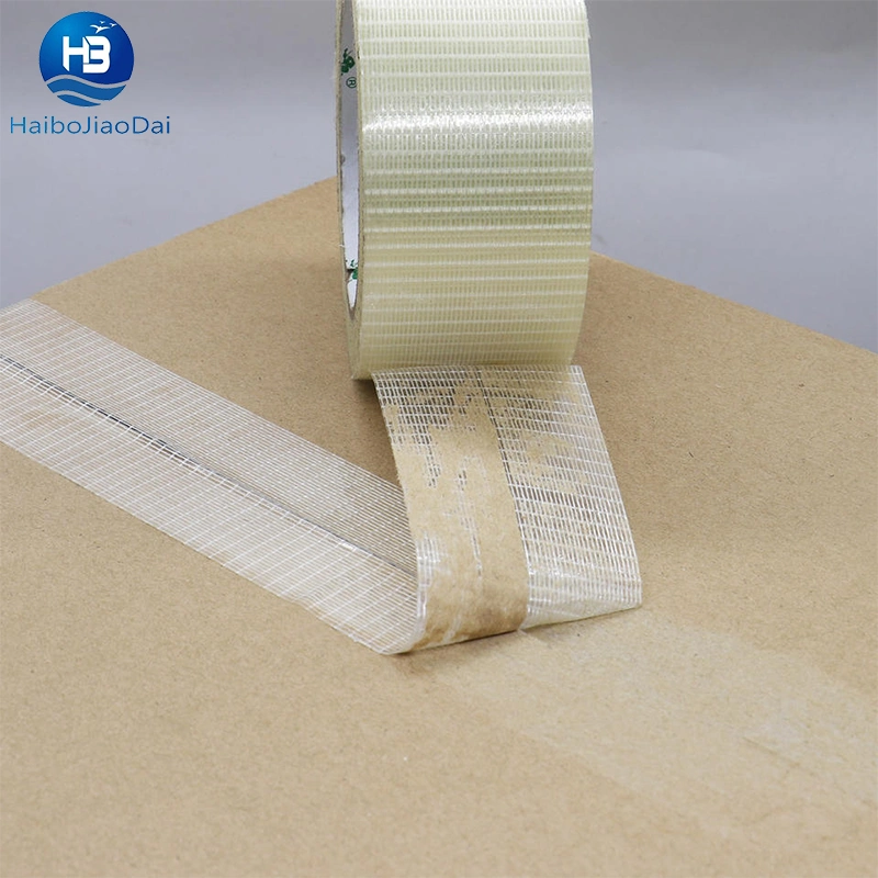 Packaging High Strength Fixing High Temperature Resistance Cross Weave Bi-Direction Fiber Glass Filament Adhesive Tape