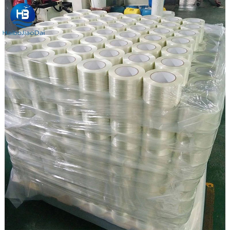 Packaging High Strength Fixing High Temperature Resistance Cross Weave Bi-Direction Fiber Glass Filament Adhesive Tape