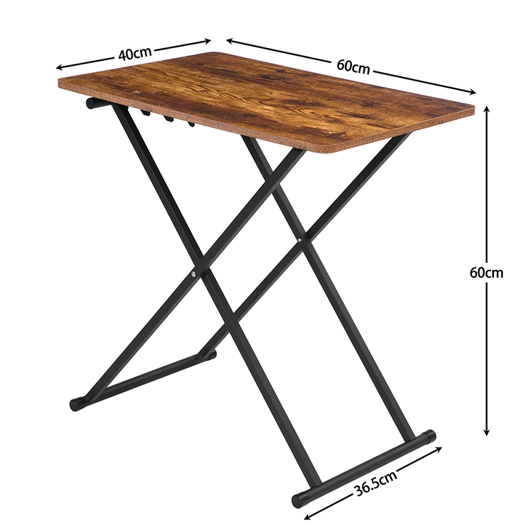 TV Tray 3 Adjustable Heights Folding Snack Table Portable Laptop Table