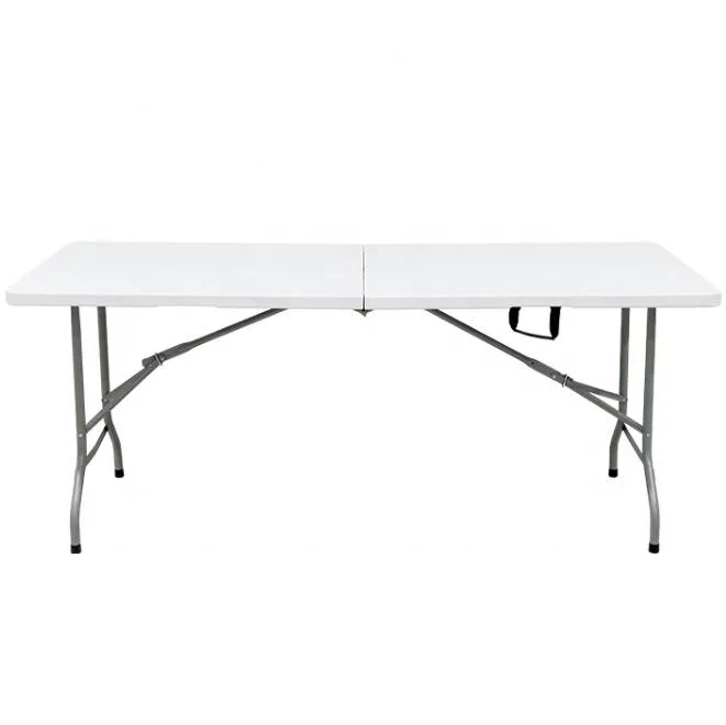 Garden Space Saving Waterproof Restaurant Long 8FT Rectangle Folding Plastic Outdoor Dining Tables