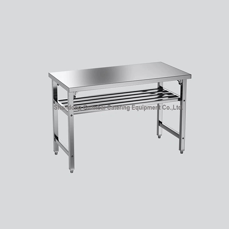 height adjustable portable stainless steel folding table for working and prepping