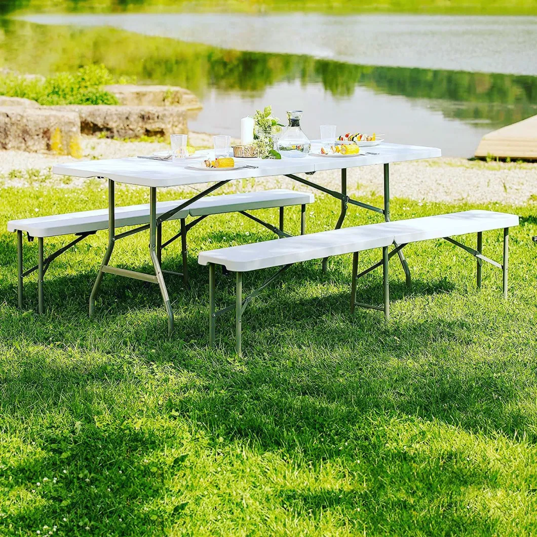 Adjustable Plastic Fold up Bar Tables Outdoor Picnic Portable Height Small Folded Table