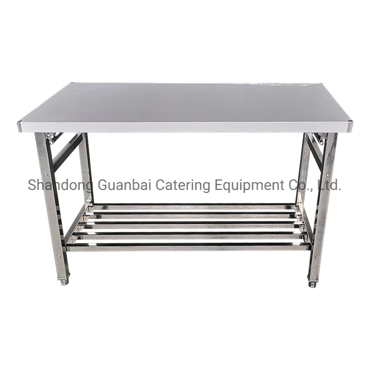 height adjustable portable stainless steel folding table for working and prepping