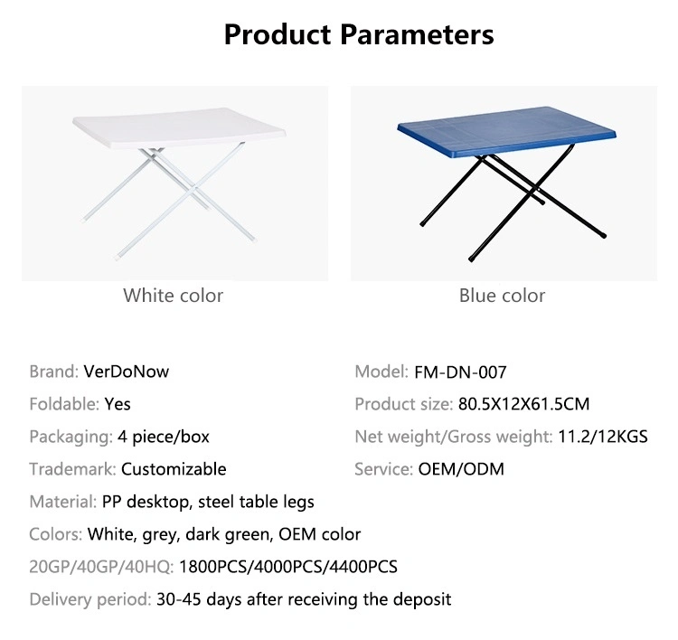 Small Folding Plastic Desk Outdoor Picnic Table