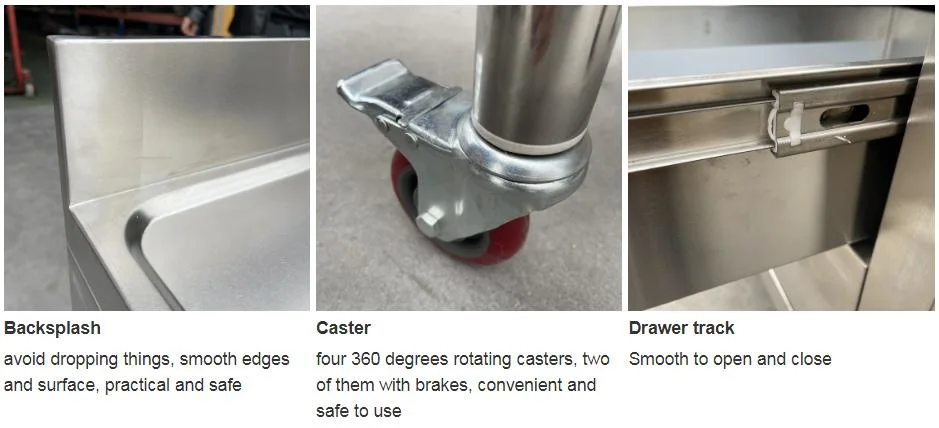 1400mm Stainless Steel Square Round Tube Folding Work Table