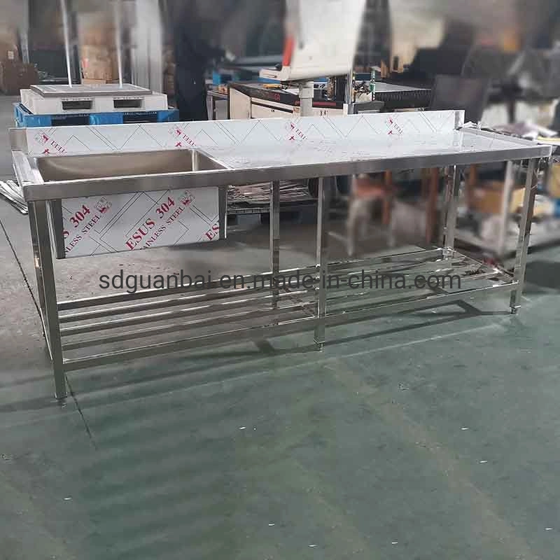 promotional stainless steel double layer folding work table for commercial kitchen equipment