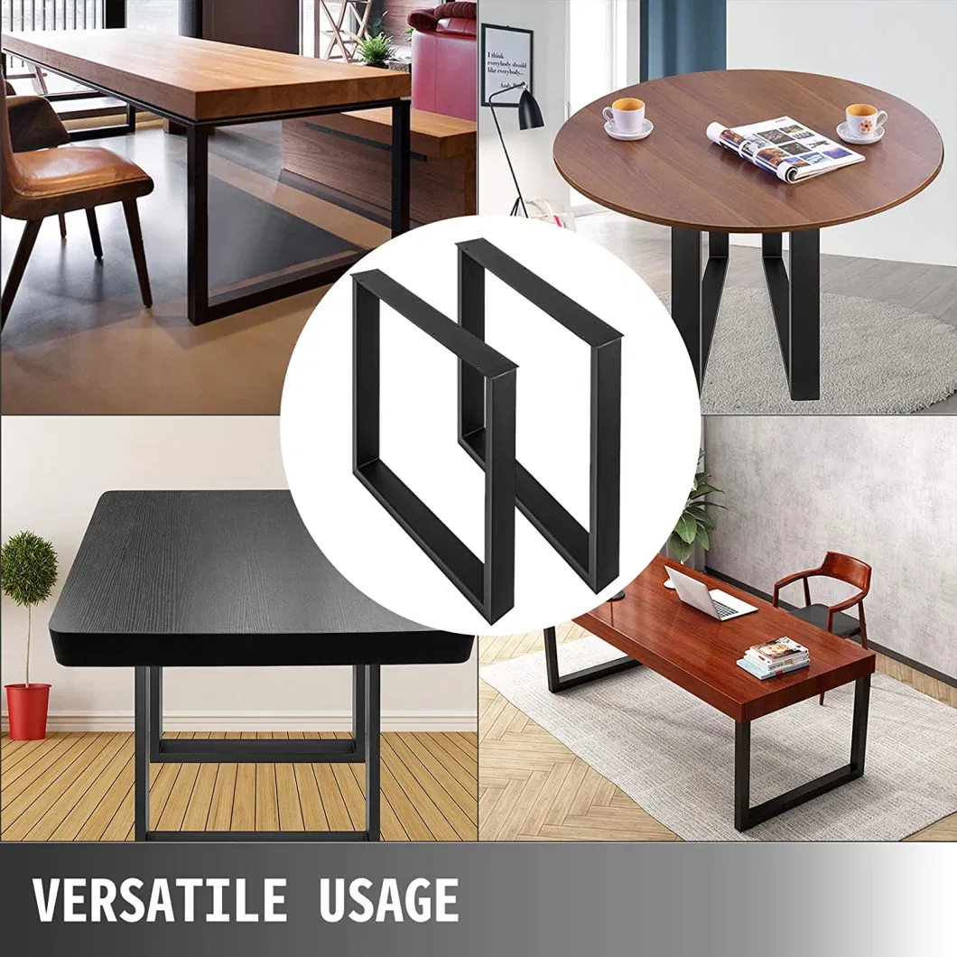 Foldable Adjustable Dinner Table Desk Single Layer Metal Frame Folding Table Legs