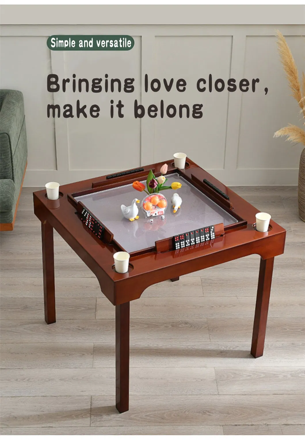 4-Player Folding Card Game Table Domino Table