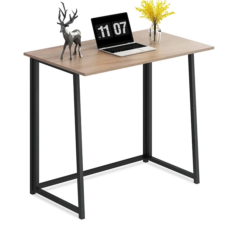 Folding Table Computer Desk Study Table Side Wall Table Metal Frame for Living Room Furniture