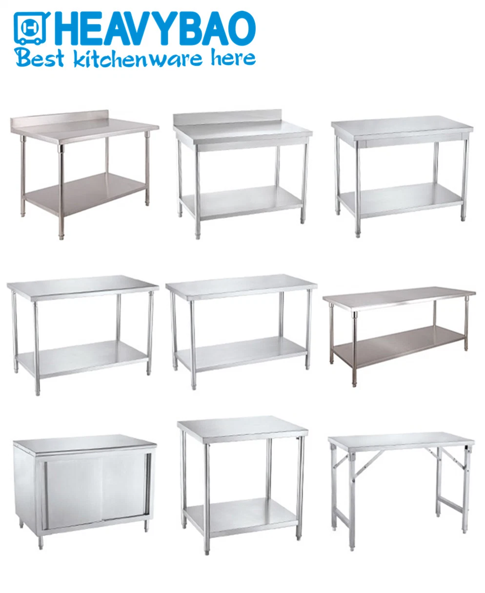 Heavybao Kitchen Stainless Steel Portable Folding Work Table