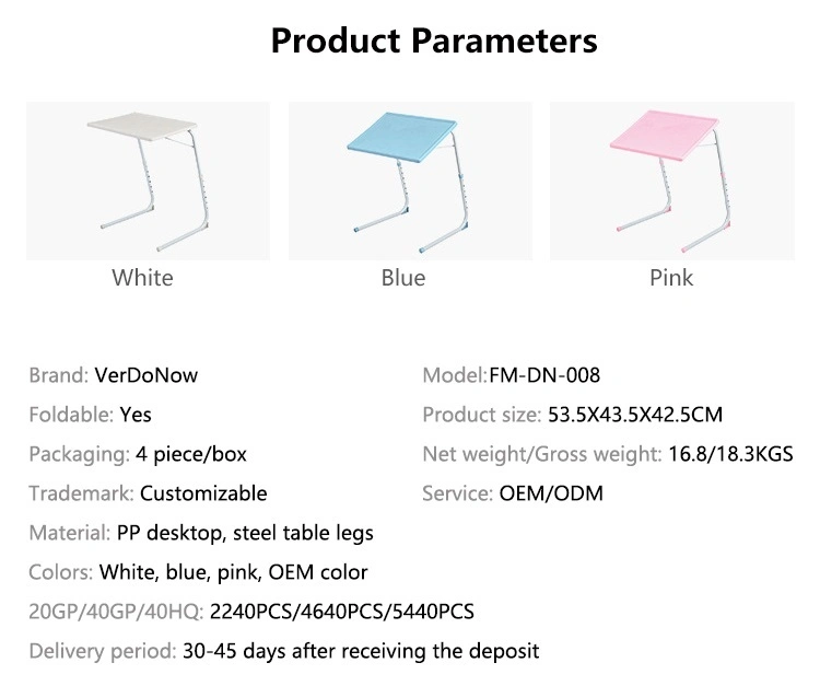 Folding Lap Desk Portable Table for Laptop