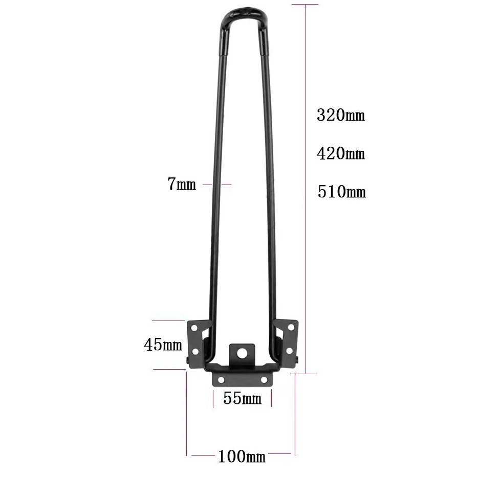 Factory Folding Hairpin Metal Legs Feet Heavy Duty Furniture Legs Folding Metal Table Legs for Coffee Tea Table