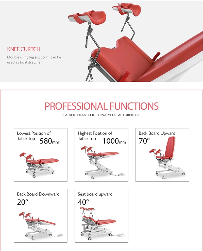 A99-8 Multifunction Foldable Electric Gynaecological Delivery Examination Operating Table