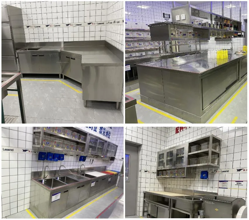 Hot Selling Commercial Kitchen Stainless Steel Folding Workbench Fast Food Equipment Two Tier Stainless Work Table