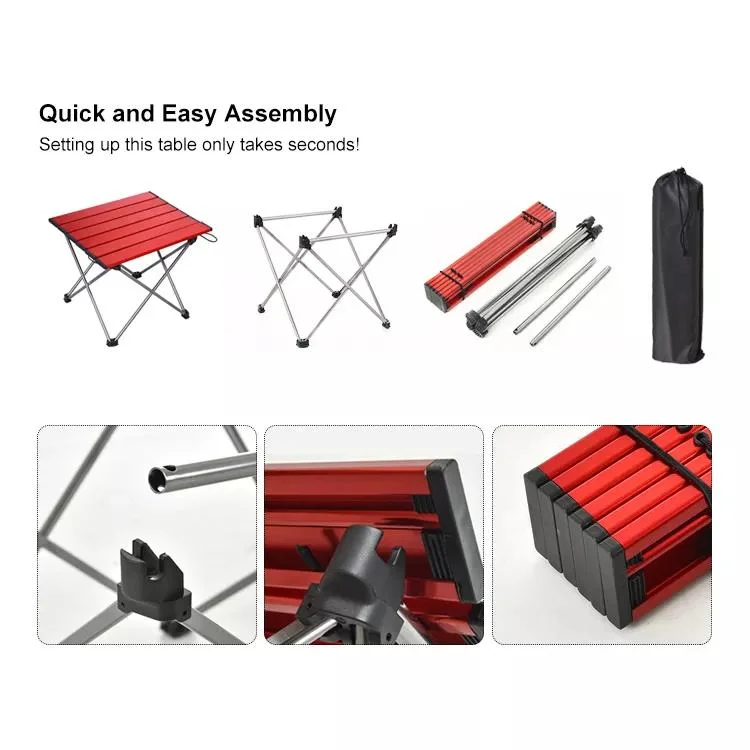 Portable Outdoor Hiking Small Folding Aluminum Ultralight Camping Table