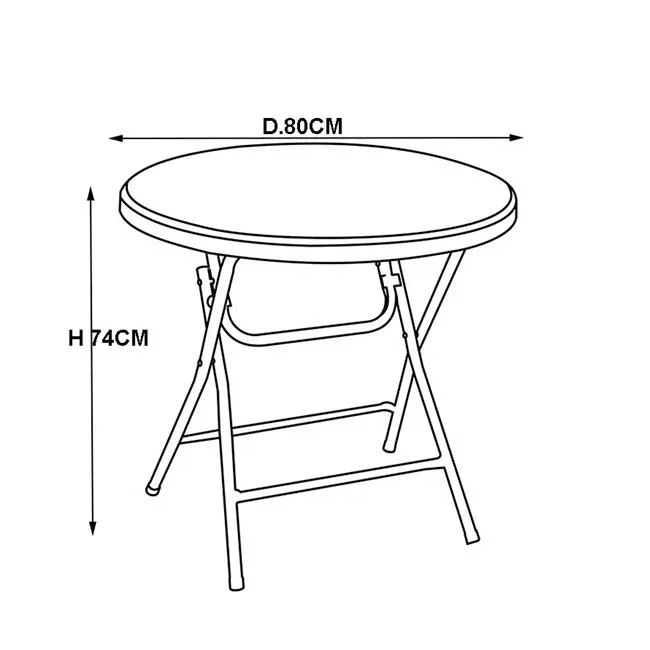 D. 80cm Popular White Outdoor Plastic Folding Table High Bar Cocktail Table Folding Tables for Parties