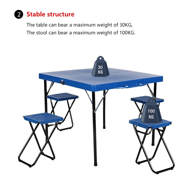 Outdoor Plastic Folding Table 4 Foot Portable