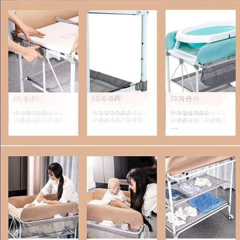 Multifunctional Foldable Diaper-Changing Table Baby Care Desk Newborn Baby Changing Table