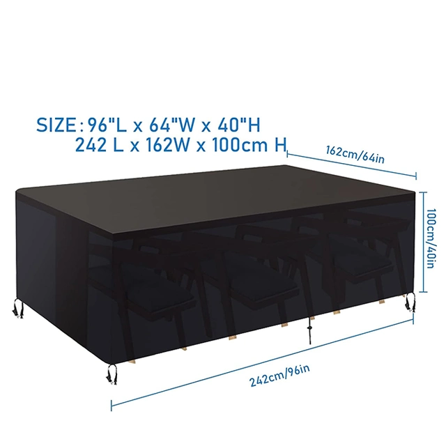 Waterproof Outdoor Furniture Set Folding Courtyard Garden Sofa Table and Chair with 600d Oxford Cloth Seat Protection Cover