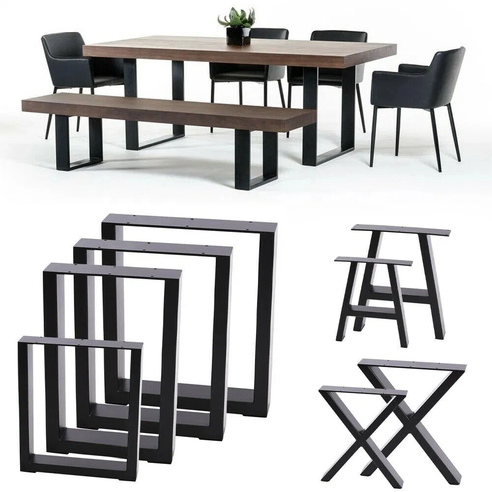 12 Seater Modern T Shaped Lift Table Legs Expandable Industrial Black Squer Adjustable Height Folding Dining Table Legs