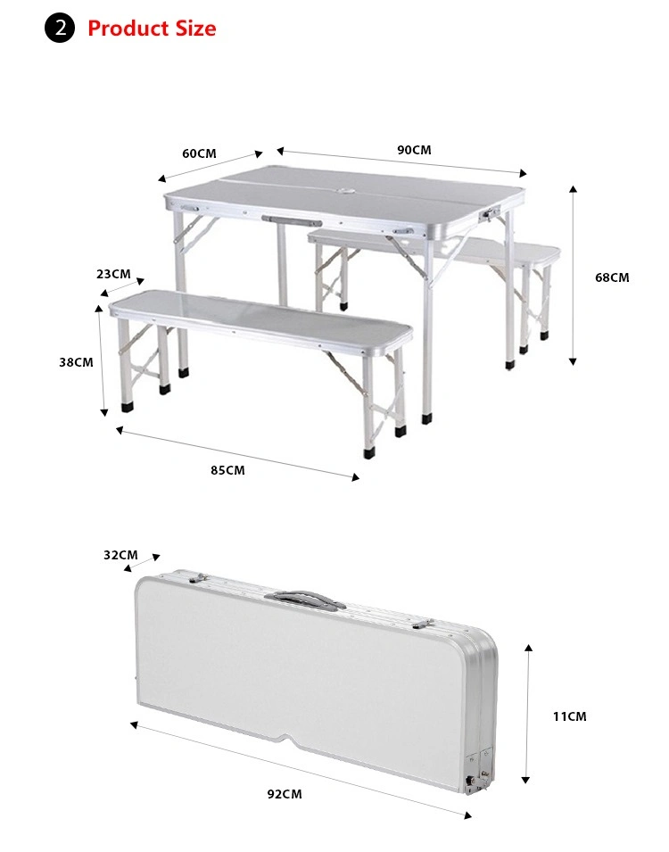 Collapsable Desk Aluminum Camping Table Folding