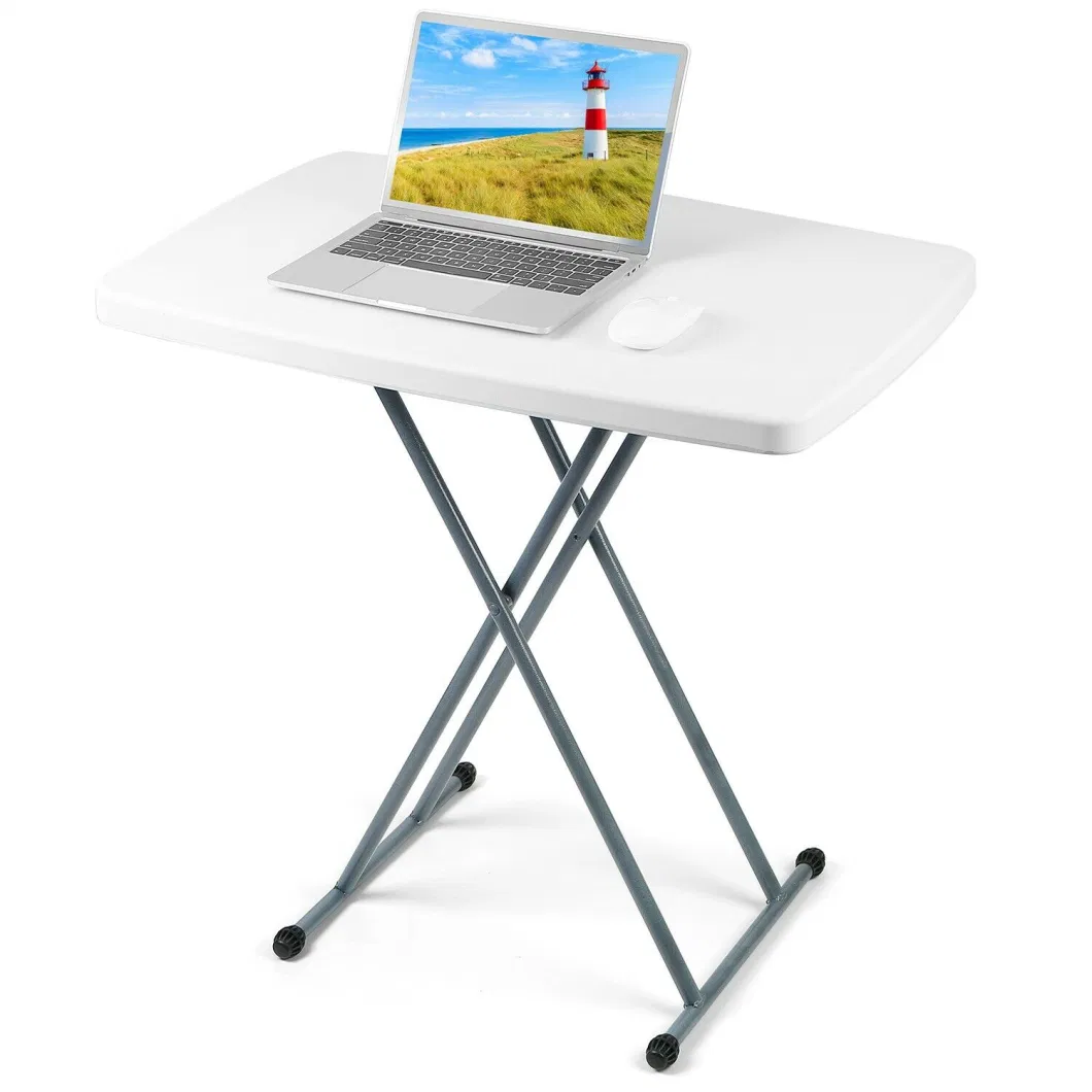 Outdoor Work Portable Height Adjustable Plastic Folding Laptop Table