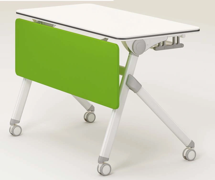 Green and White Color Folding Study Table for Office School Conference Hall