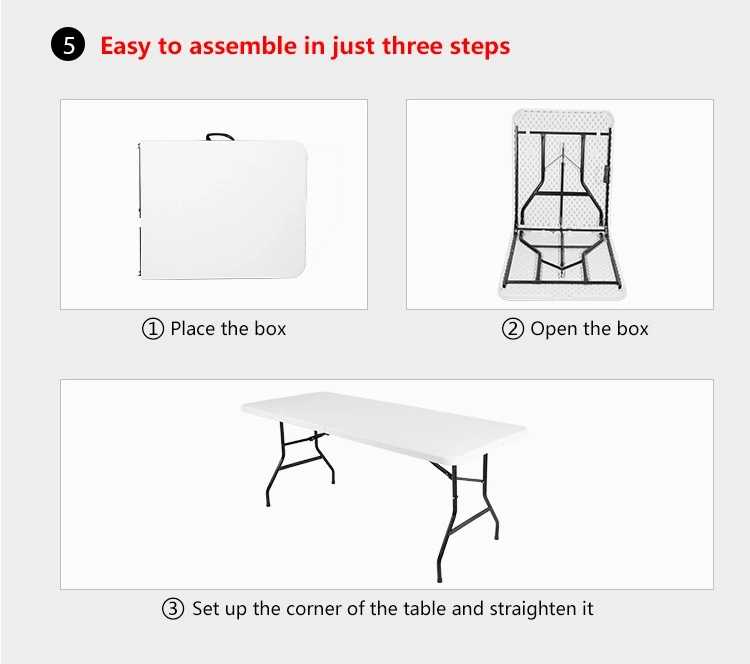 Portable Folding Long Narrow Tables for Outdoor Events