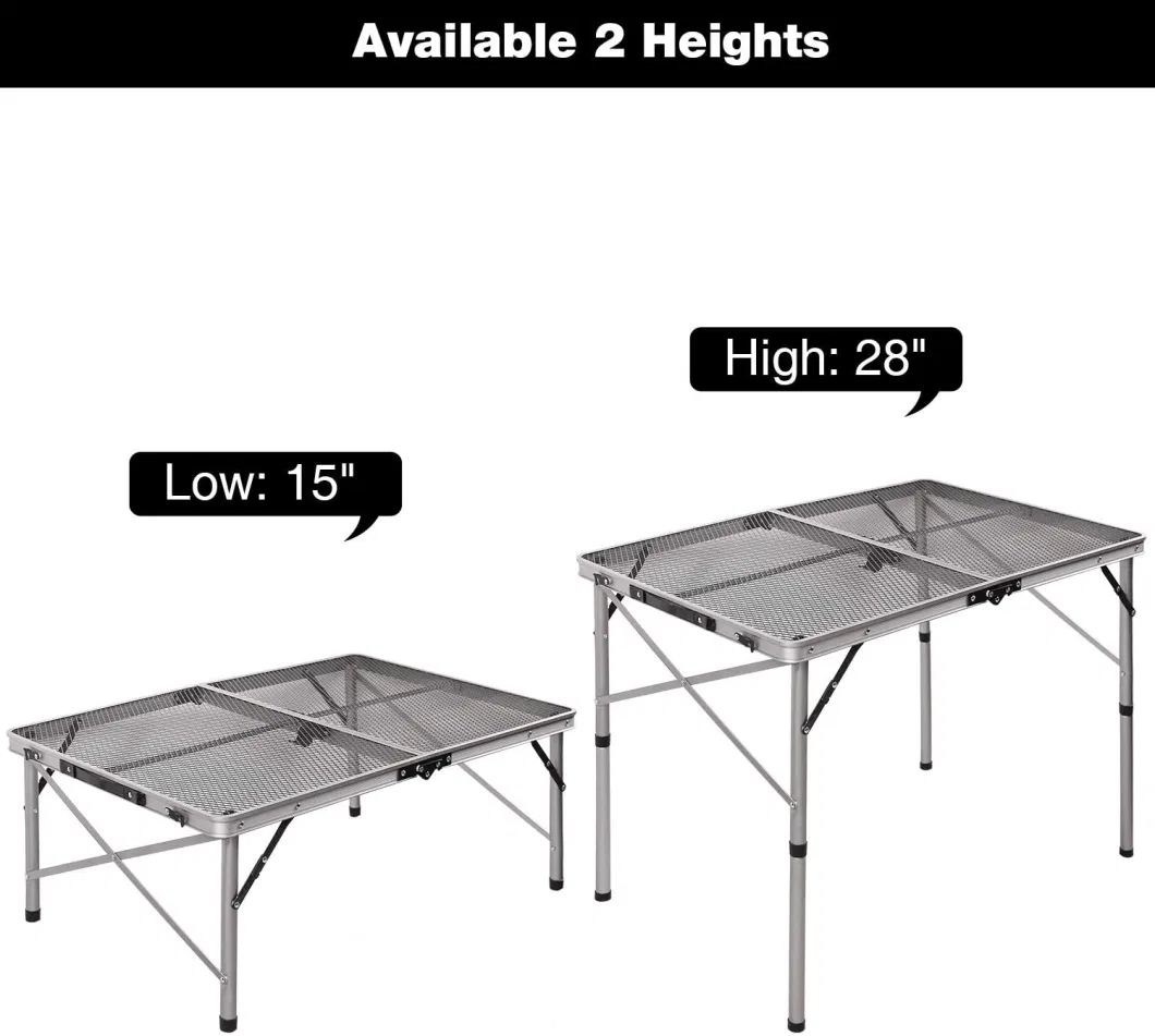 Amazon Top Seller Over Fire Grill Foldable Picnic Table BBQ Camping Picnic Folding Table for Outdoor Activity