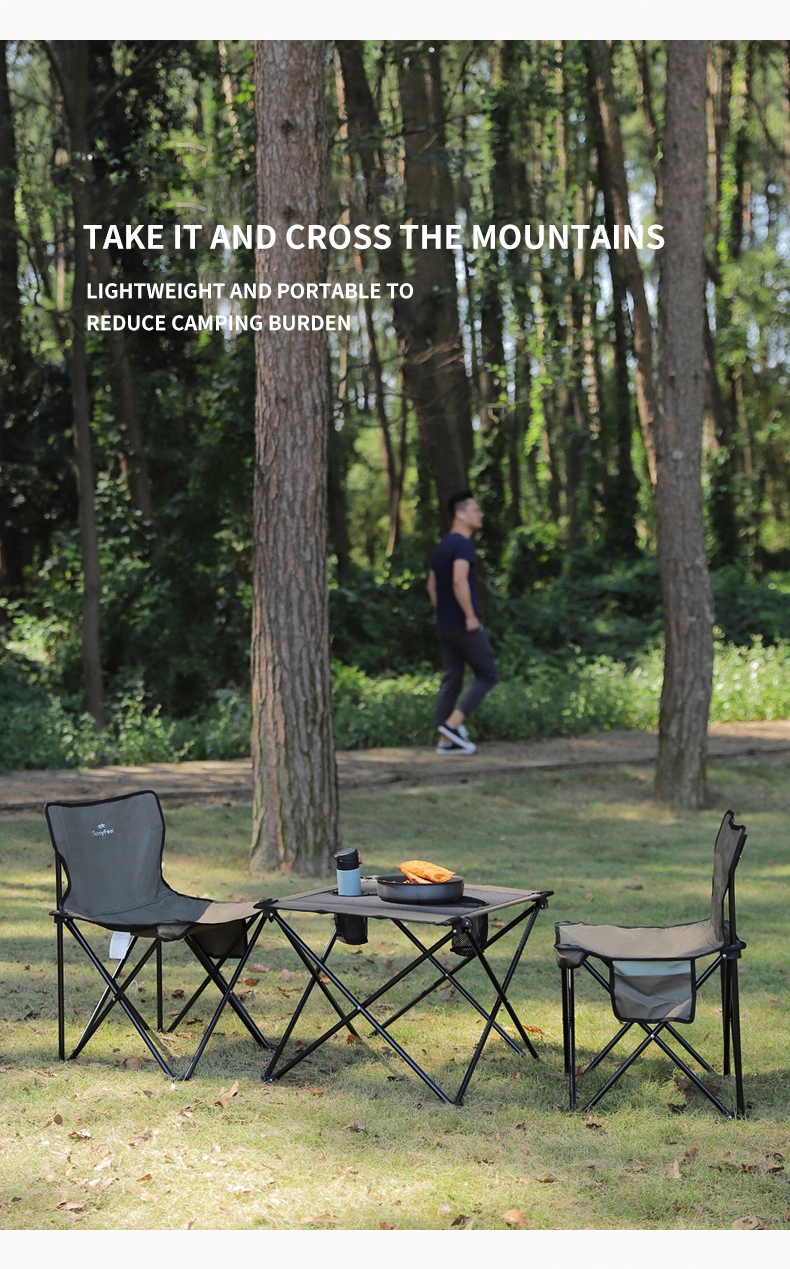 Outdoor Camping Folding Table, Picnic Gathering, Detachable Table and Chair Set