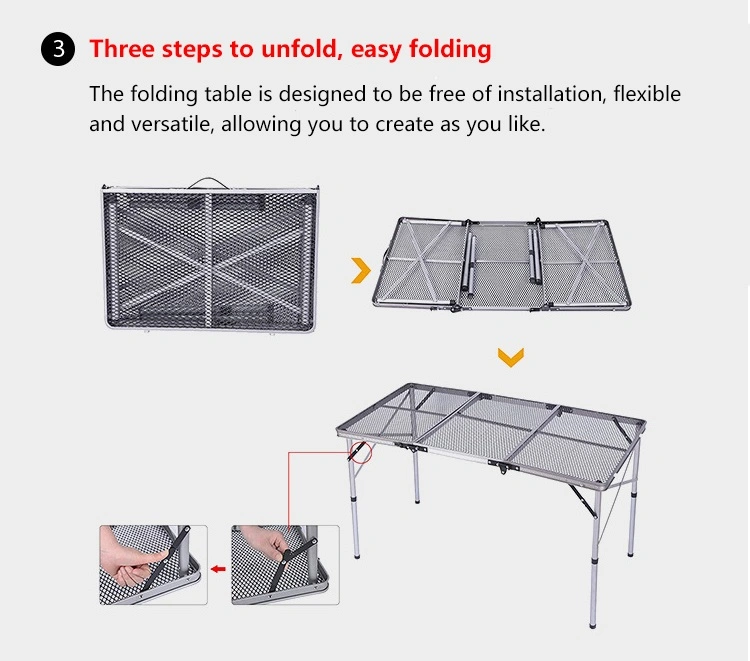 Camping Outdoor Folding Barbecue Grill Table