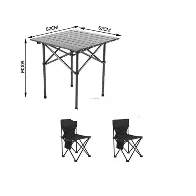 Outdoor Aluminum Portable Garden Dining Tables Foldable Storage Folding Collapsible Camping Camp Picnic Table and Chairs Set