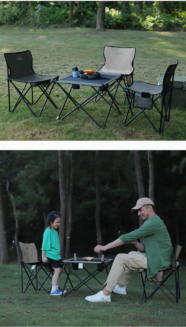 Outdoor Camping Folding Table, Picnic Gathering, Detachable Table and Chair Set