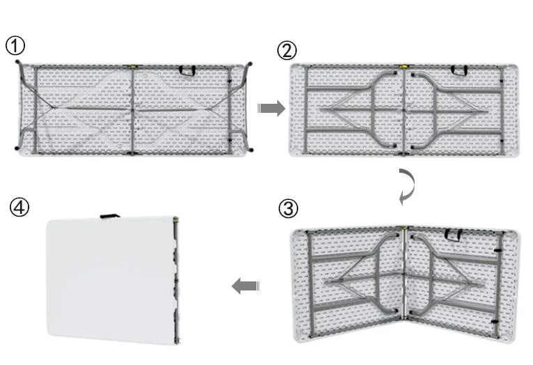 Small Folding Table HDPE Foldable Table Outdoor Picnic Foldable Table