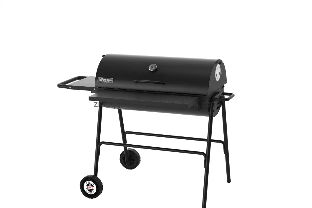 Oil Barrel BBQ Charcoal BBQ Grill Foldable Side Table