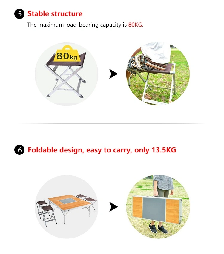 Camping Outdoor Folding Barbecue Table and Chair