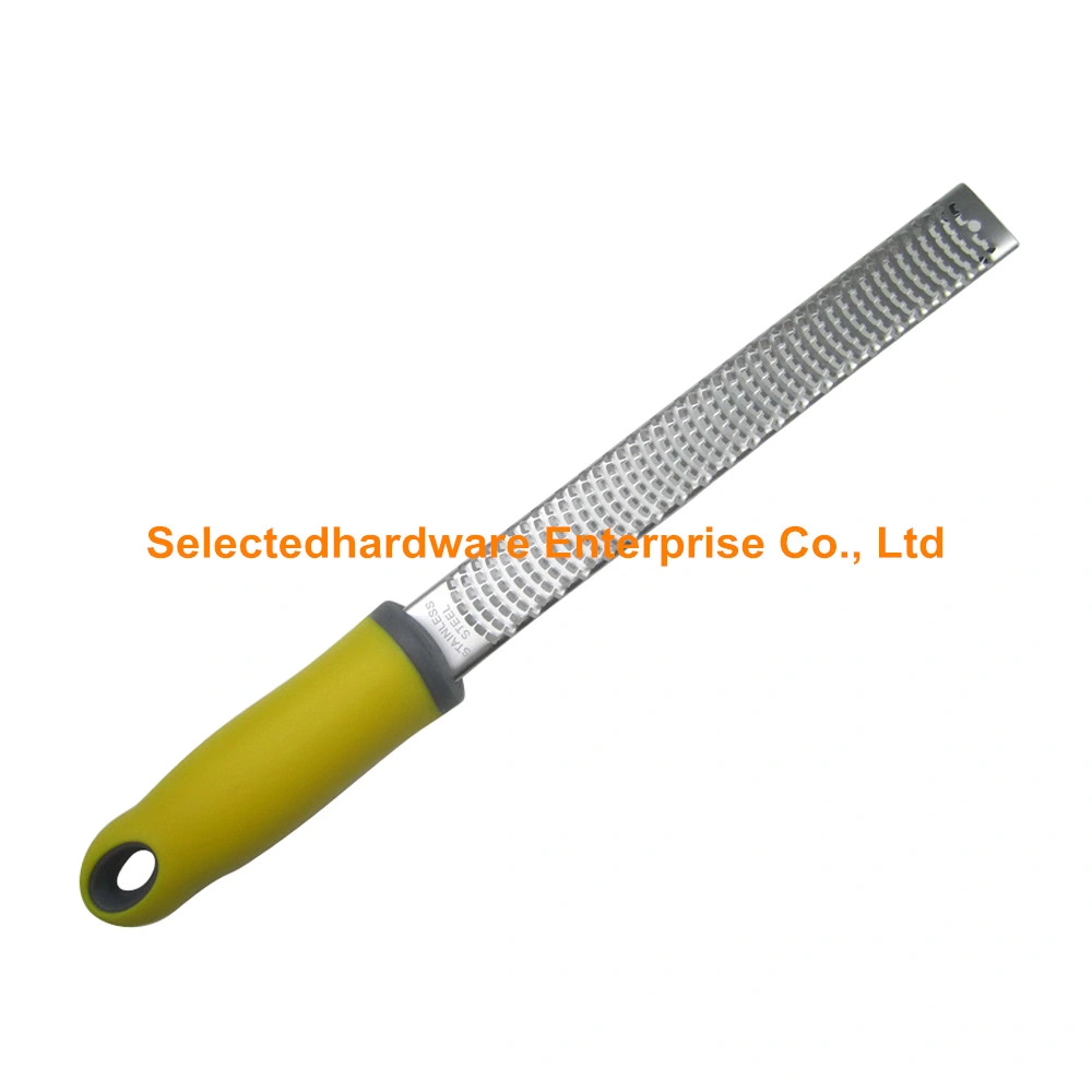 Yellow PP Handle Citrus Lemon Zester Cheese Grater Kitchen Tool