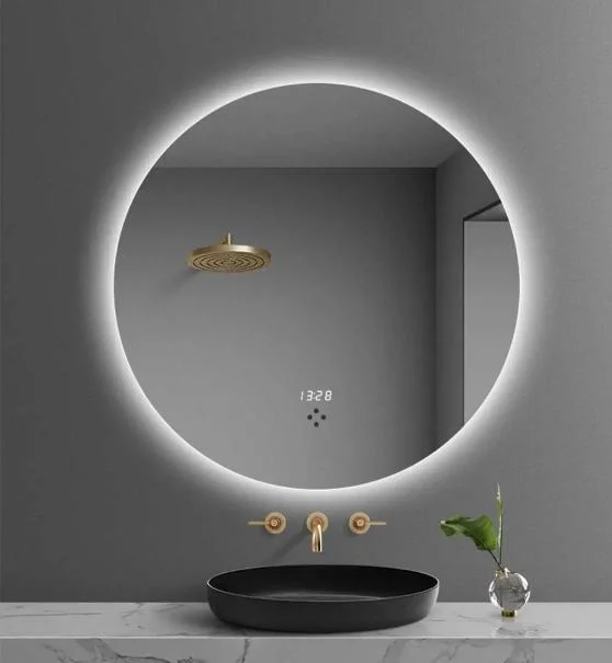 Round Anti Fogging LED Light Bathroom Designer Mirror Makeup Mirror Bathroom