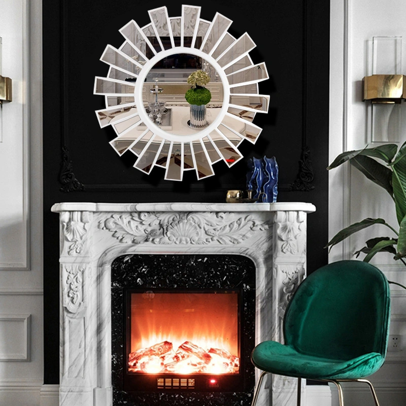 2022 European Restaurant Fireplace Decorative Mirror Glass Round Mirror Sunglasses Porch Bathroom Mirror Bathroom Wall Mirror