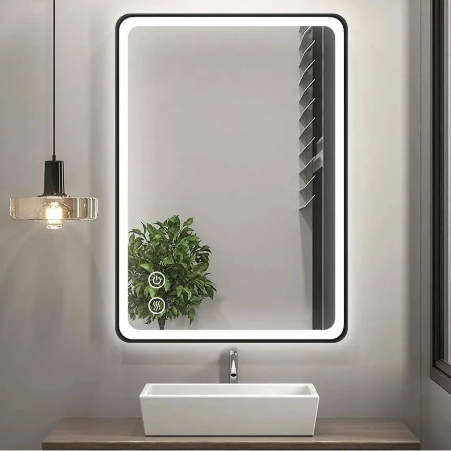 Modern Touch Screen Backlit LED Bath Mirrors Smart Antifog Wall Mirror