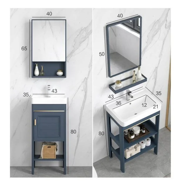 Attractive Bathroom Classic Aluminium Bathroom Single Vanity Cabinet Bathroom Mirror Cabinet