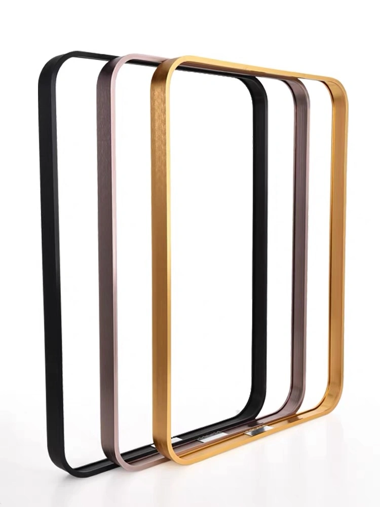 Black Gold Aluminium Alloy Frame Full Length Standing Silver Mirror Standing Mirror