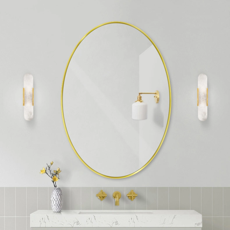 Standard Mural Decor Mirror Modern Customized Shape Arch Gold Standing Full Length Mirror Shower Bathroom Wall Mirror