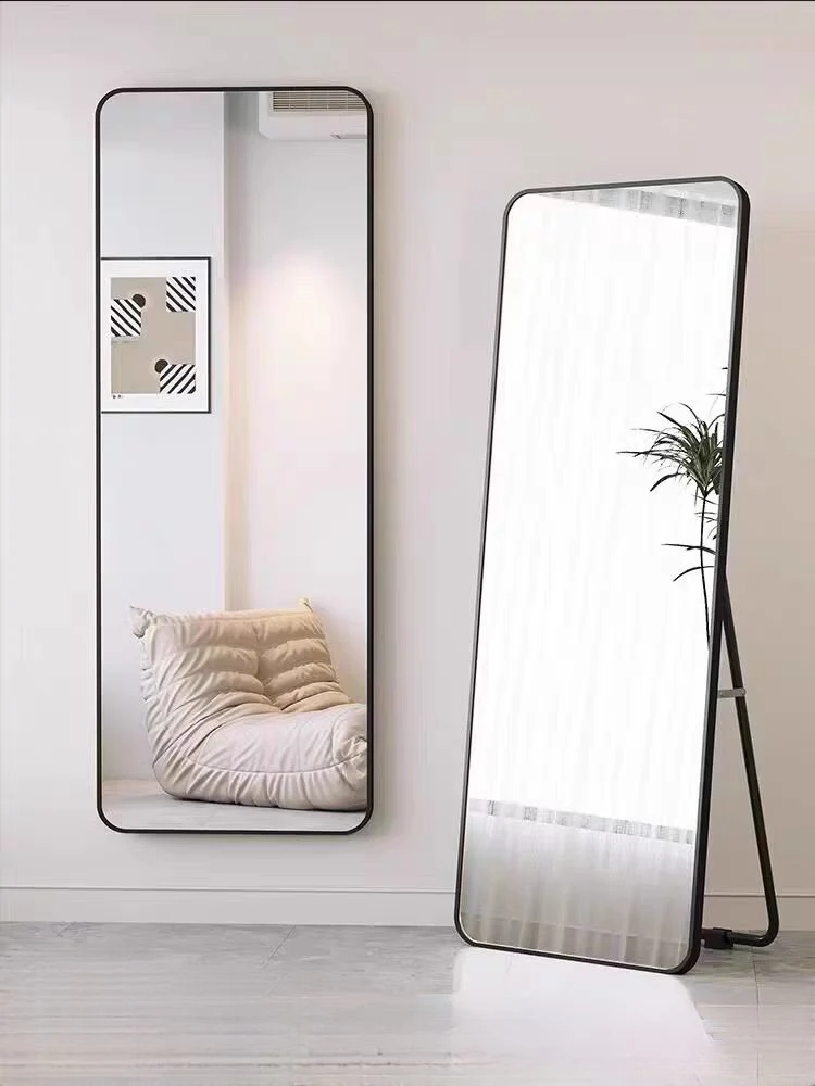 Foldable Floor Standing Mirror Wall Mounted Mirror in Bedroom