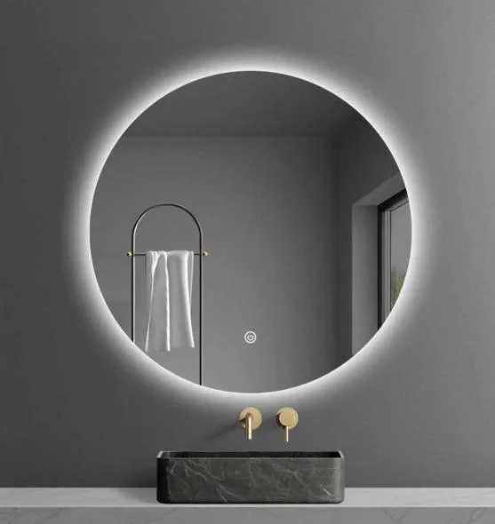 Round Anti Fogging LED Light Bathroom Designer Mirror Makeup Mirror Bathroom